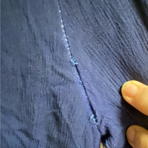 Blu Pepper Blue and Cream Ombre Blouse with blue tassels. Size M - Picture 7 of 8